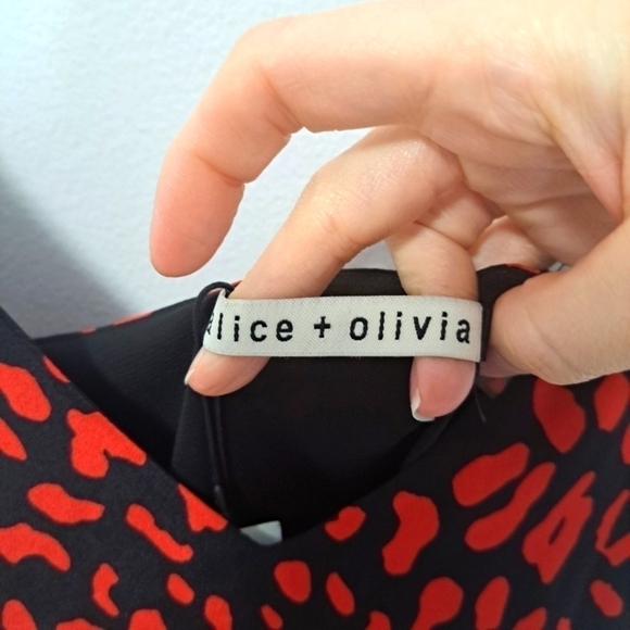 Alice+Olivia Contessa leopard print camisole red medium NWT - Picture 10 of 12